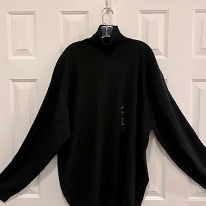 Men’s black turtleneck sweater 3XLT (tall) NWT